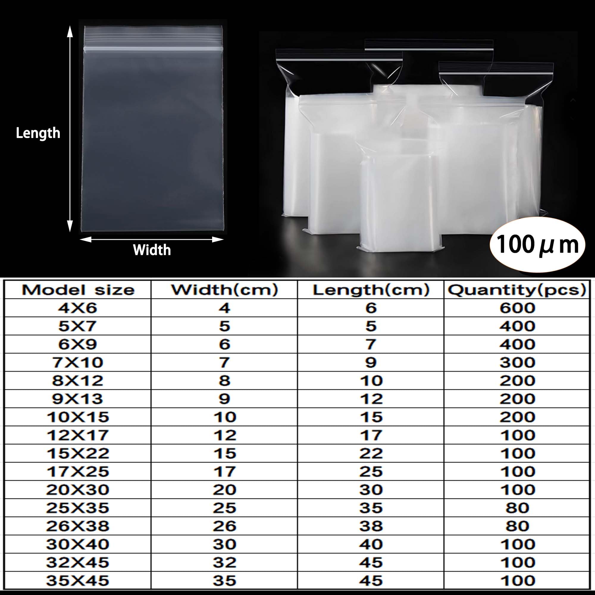 newlng 100piece Plastic Sealable Seal Bags 30cm * 40cm Resealable Clear Plastic Suitable for Books Documents Clothes Sweaters Jackets Shirts Hats Scarves Shoes Travel Storage Sorting - Image 2
