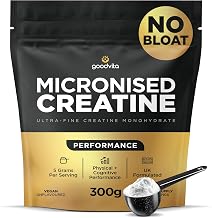 Micronised Creatine Monohydrate Powder | 2 Month Supply, 300g, 60 Servings | No Bloating, Ultra Fine Grade, Easily Mixed | Includes Scoop | Unflavoured