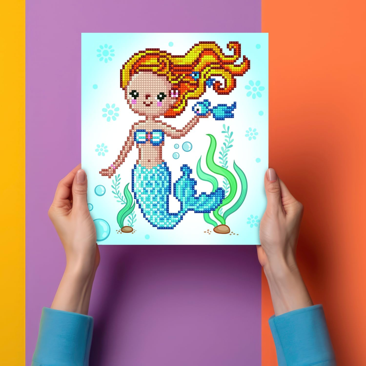 DIAMOND DOTZ Sweet Swimmer Diamond Painting Kits for Adults - Diamond Art Kits a Relaxing Creative Craft Kit with Dotz Gems 9.8x9.1
