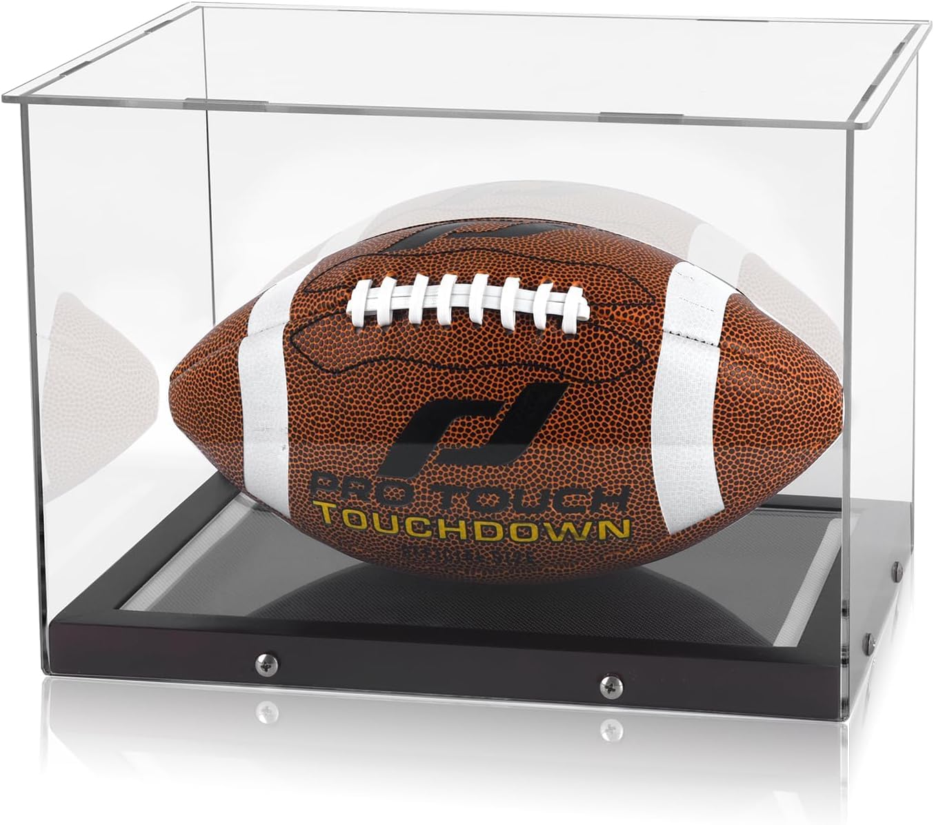 DuvinDD Vitrina acrílica – 32 x 23 x 22 cm – Montaje sin herramientas, perfecto para balones de fútbol de tamaño estándar