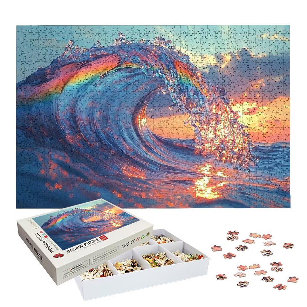 Puzzle Onde, Puzzle 1000 Pezzi per Adulti, Decor, Regalo Donna/Uomo -2557