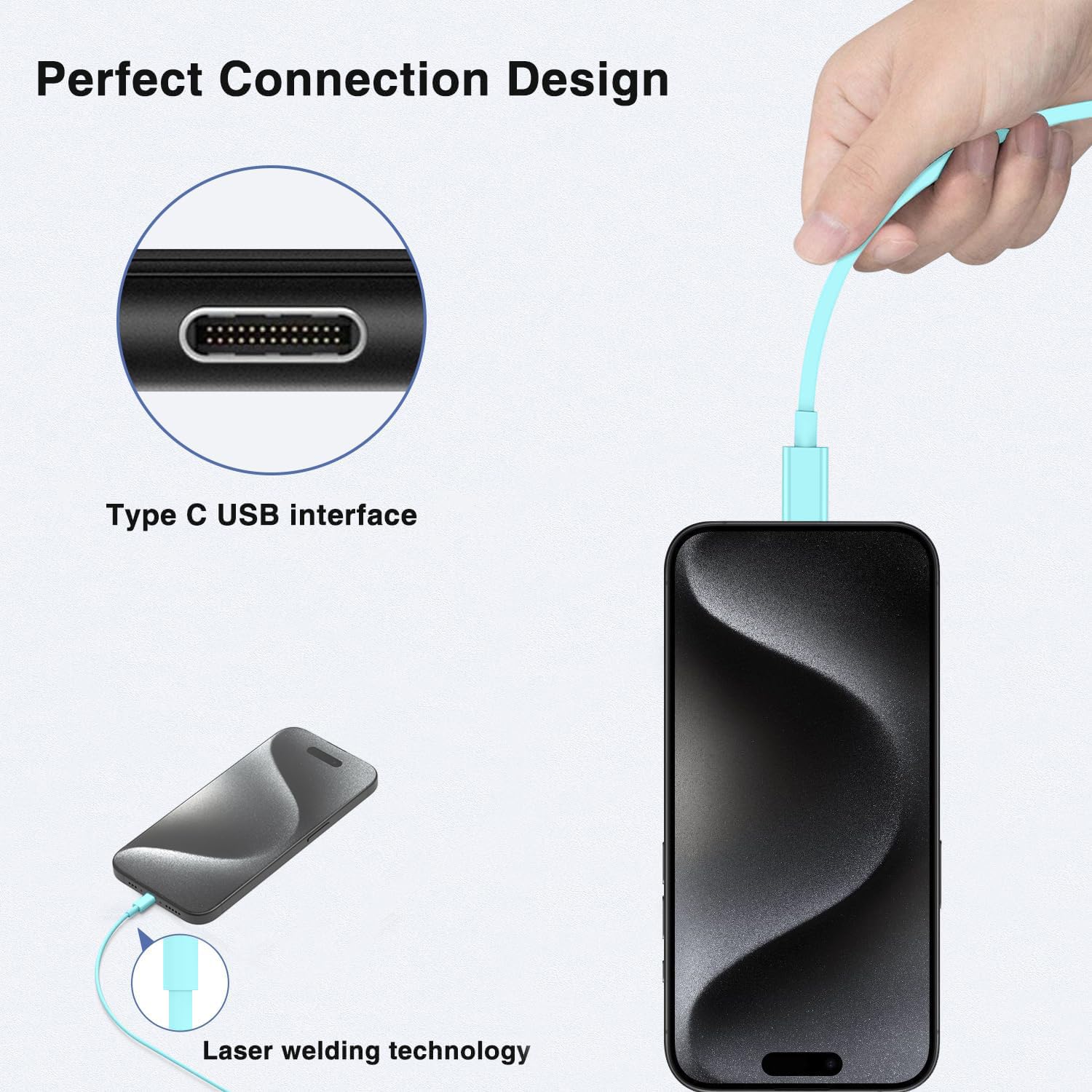 Blocco di ricarica per iPhone 16 15/3 m tipo C a C cavo lungo, USB C spina di ricarica rapida per Apple iPhone 16 Pro Max/16 Plus/15 Pro Max, iPad 12,9/11" 4/3th/Air/Mini, adattatore di alimentazione