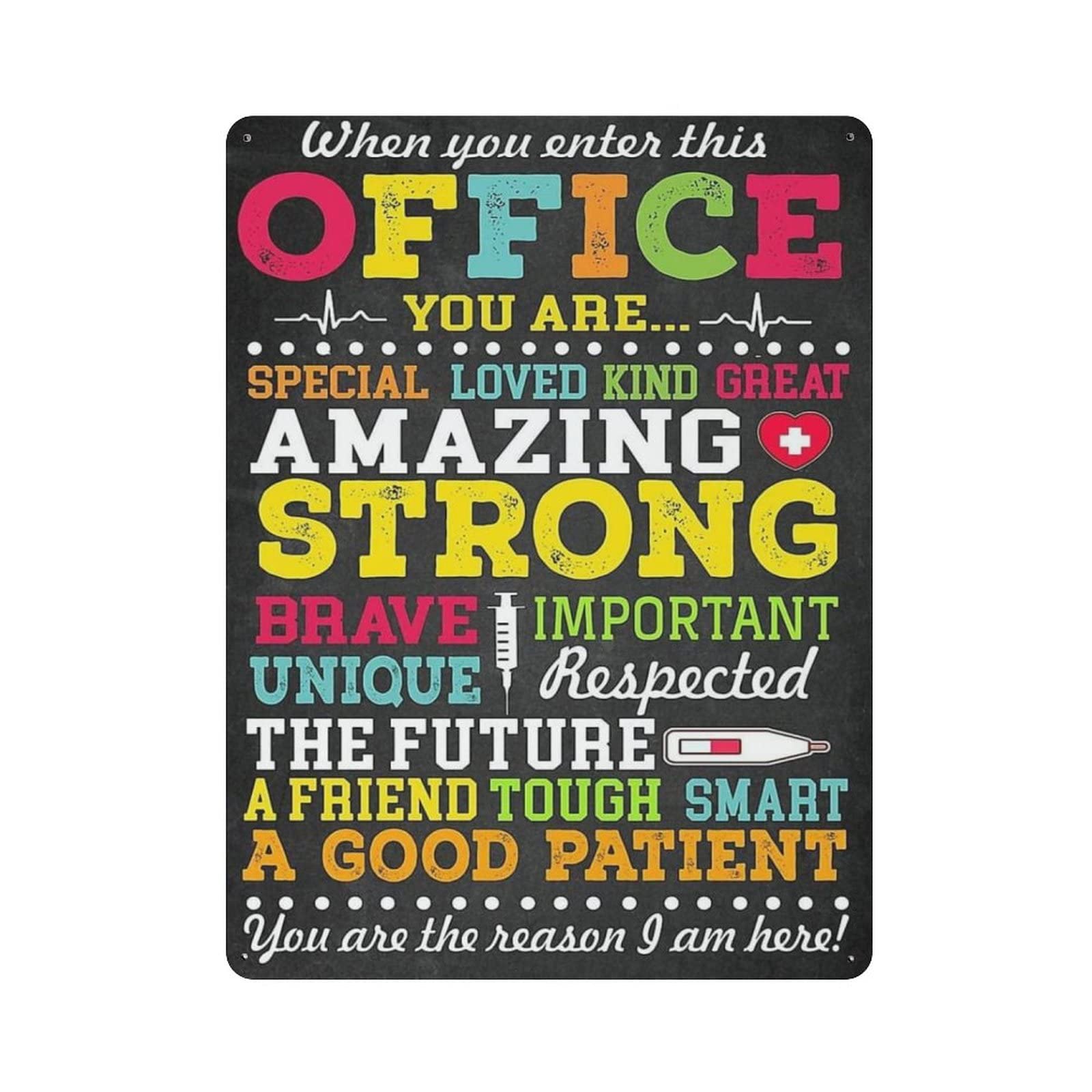 AOOEDM Nurse When You Enter This Office Vintage Metal Tin Sign for Home Coffee Shop Office Wall Art Metal Poster Garage Decor Man Cave Sign Inspirational Quote Wall Decor