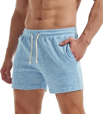 AIMPACT Mens 5/7" Athletic Shorts Elastic Waist Gym Workout with Pockets
