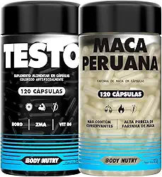 Kit Maca Peruana Amarela 2500mg 120 Capsulas Sem Gluten + Testo Vitaminas e minerais com Boro 120 Capsulas