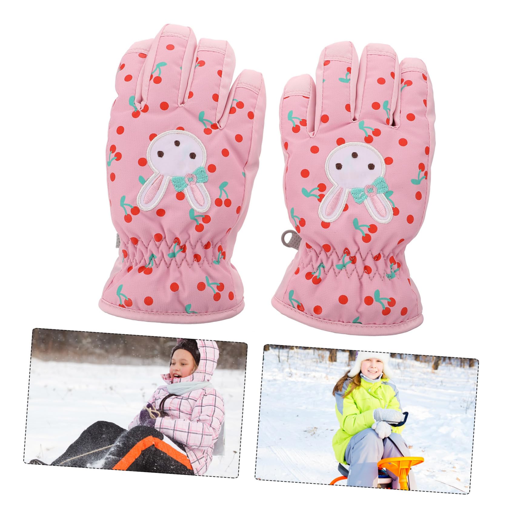 Sosoport 3paare Junge Mädchen Skihandschuhe Und Winddicht Warmhaltende Fäustlinge Für Mädchen Anti-rutsch Mittens Für Winteraktivitäten