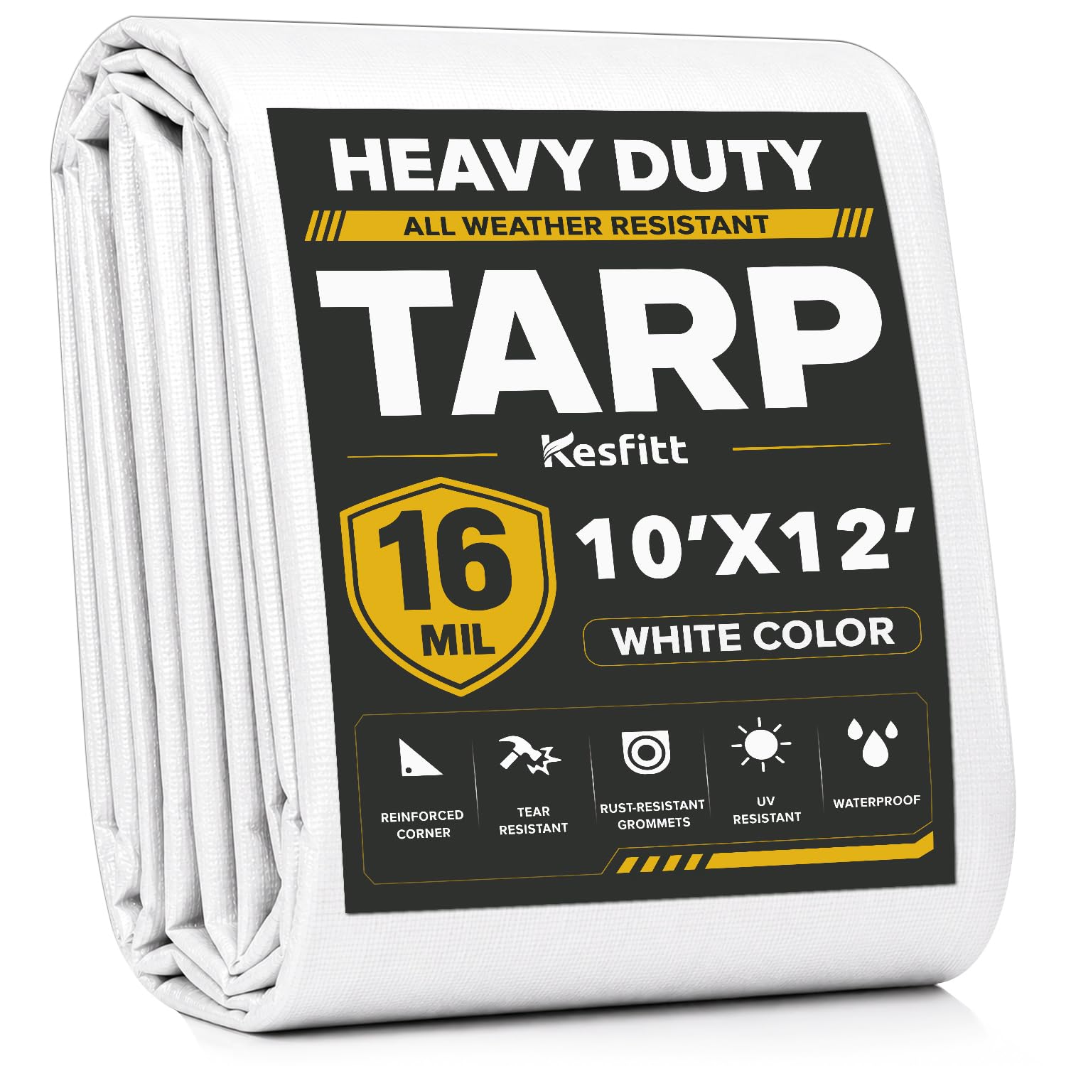 Kesfitt 16 Mil White Tarp