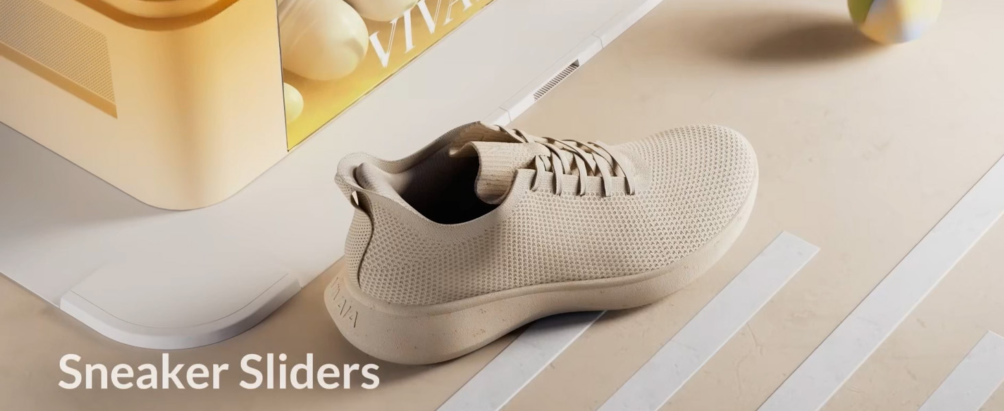 VIVAIA Sneaker Sliders Urban Mesh Gray Knit Mens 10.5 / Womens 12 Walking Shoes Amazon.com | VIVAIA Urban-Mesh Unisex Sneaker Sliders– Slip  main image 4