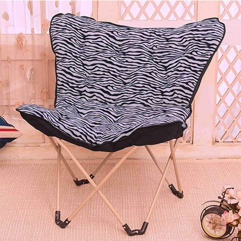 Portable Folding Stool，Portable Padded Seats with Iron Legs, Suitable for Indoor and Outdoor, Stripe