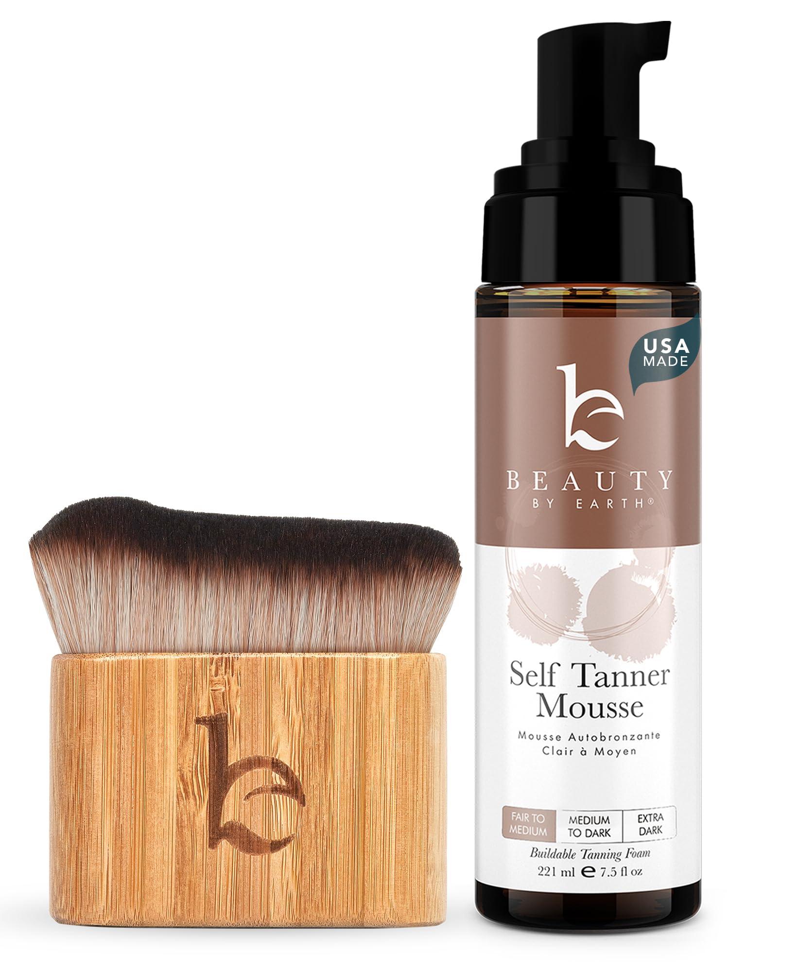 Amazon.com: Self Tanner Mousse and Kabuki Brush - Made with