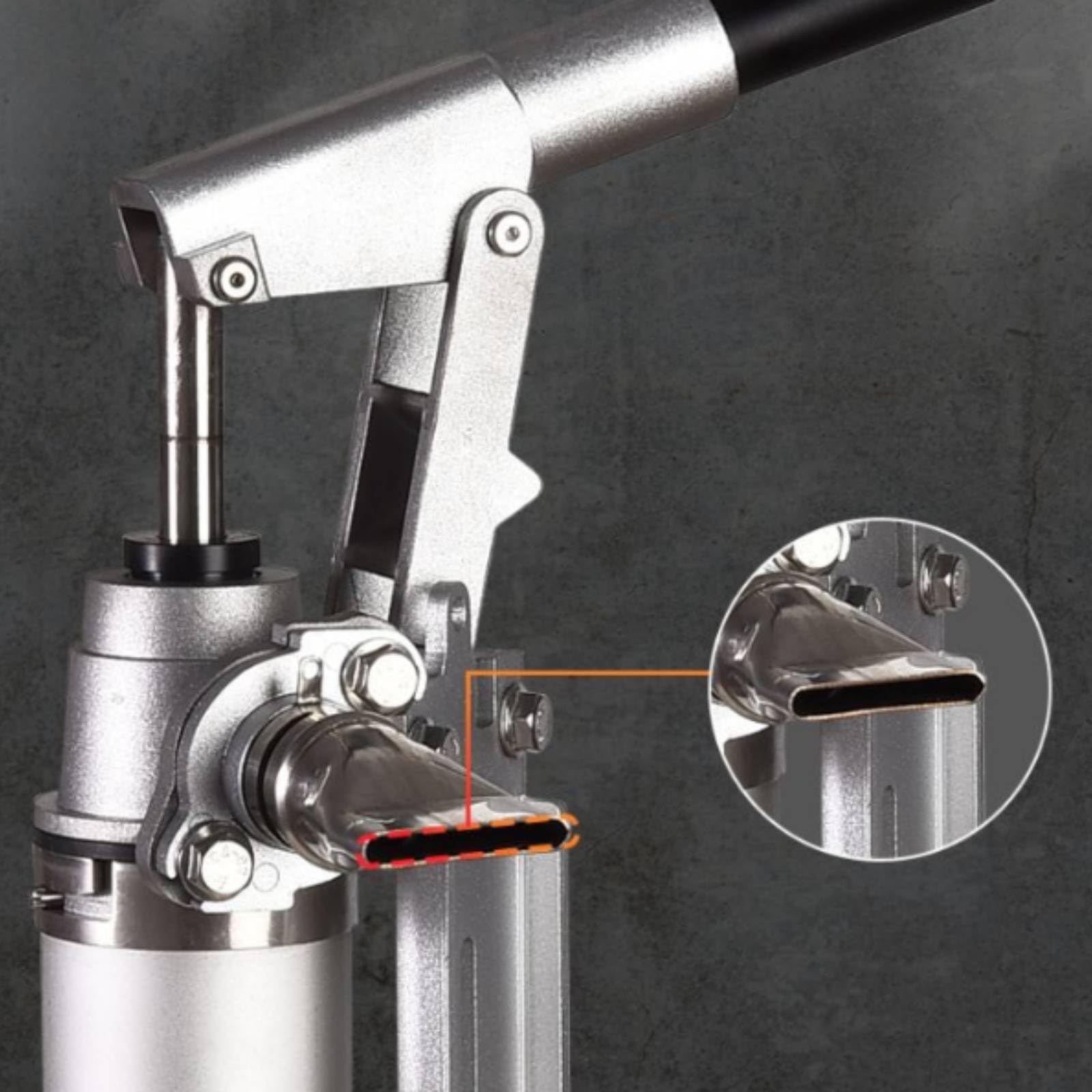 Bomba de Transferencia Manual Bomba Dispensadora Bomba de Succión Bomba de Palanca en Construcción Robusta de Acero Inoxidable y Soporte Vertical Adecuada para Talleres Almacenes de Servicio