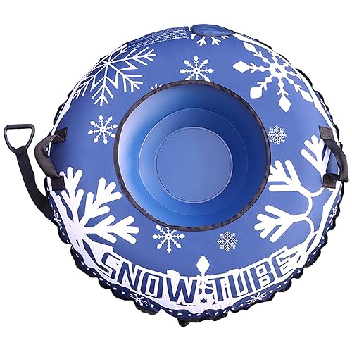 DIMAR GARDEN 47" Snow Tube with Canvas Cover, Inflatable Snow