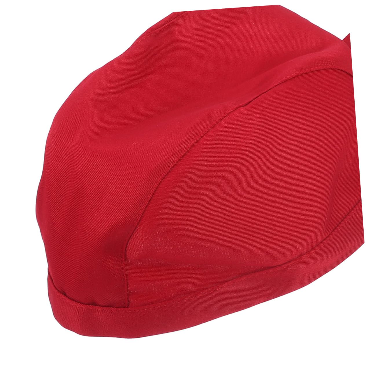 OKUMEYR 6pcs Adjustable Chef Caps Comfortable Serving Hats for Men Women Classic Design Uniform Headwear for Restaurants Catering Food Service Red