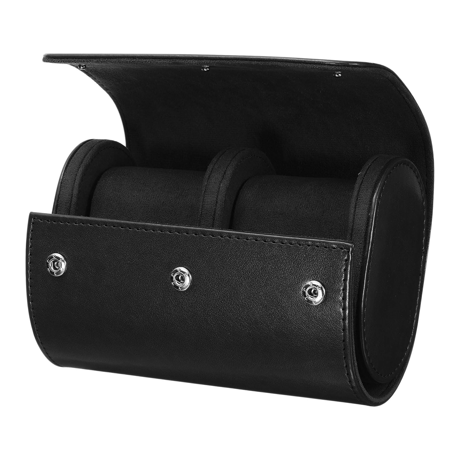 Étui de voyage à roulettes pour montres Sourcing Map, 2 emplacements, étui portable en cuir pour montres homme et femme, organisateur de rangement avec coussins amovibles pour les voyages, l'exposit