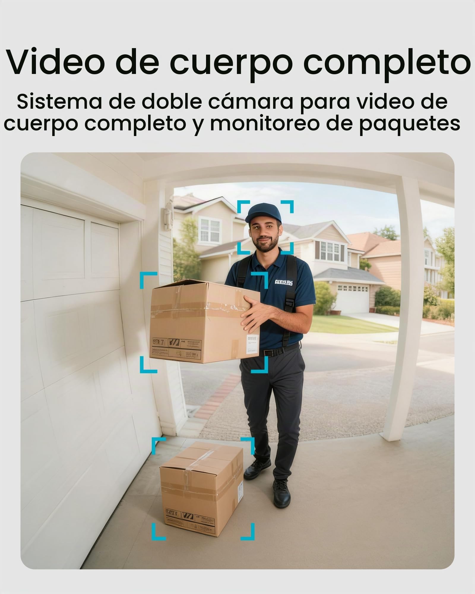 youkey Timbre inalámbrico de vídeo con Gong, sin cuota mensual, timbre de puerta con batería 2K con vídeo de cabeza a pies, detección de paquetes, 2,4/5 GHz WiFi 6, 8 GB de memoria, control de voz
