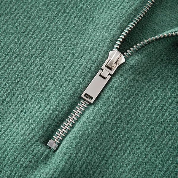 Men's Stand Up Collar Sweater Half Zipper Color Blocked Knit Sweaters Men Clothing - Image 5