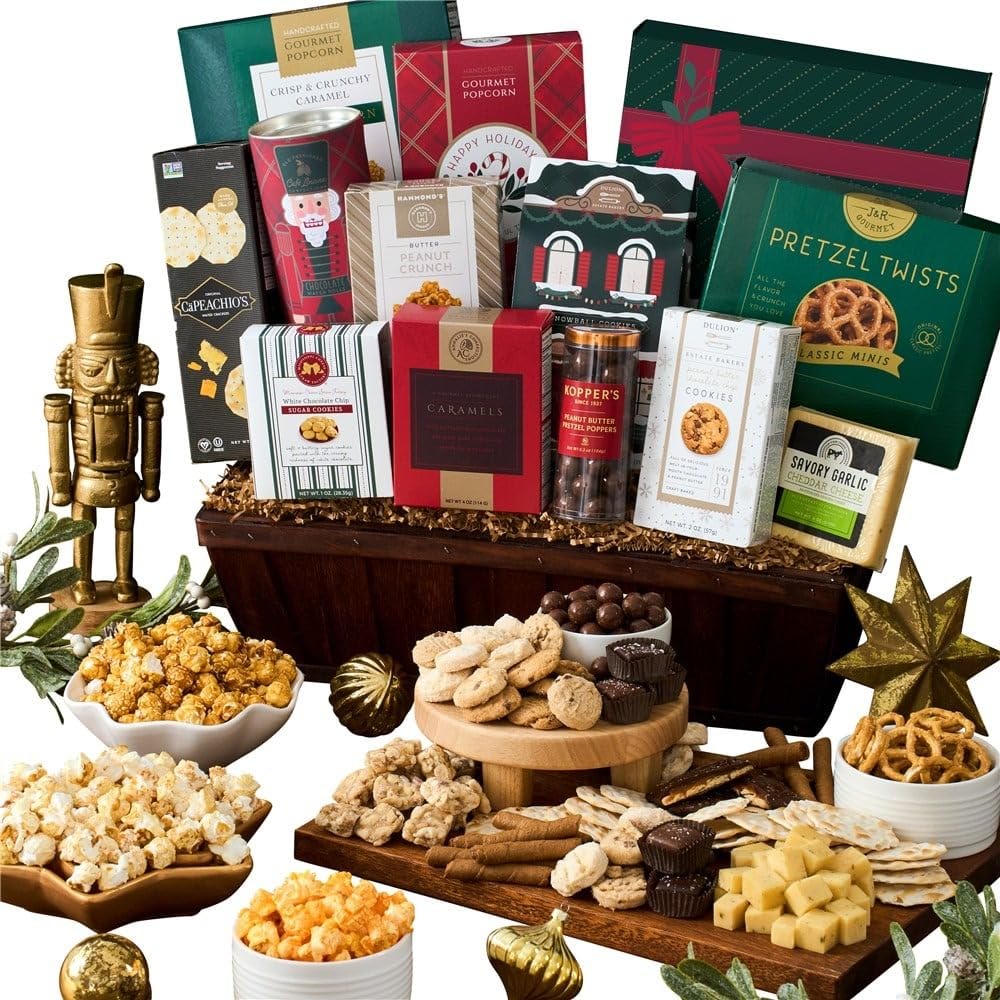 Christmas Basket Gift Deluxe of Holiday Foods by GourmetGiftBaskets.com