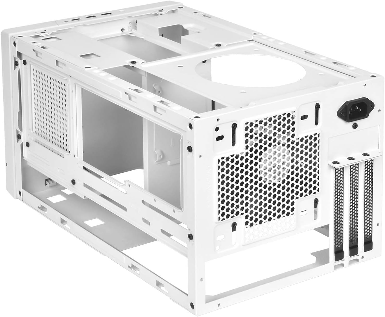 Silverstone Technology SUGO 14, White, Mini-ITX Cube Chassis, Supports 3 Slot Full Length GPUs/ATX PSU / 240mm AIO, 4 Removable Panels, SST-SG14W