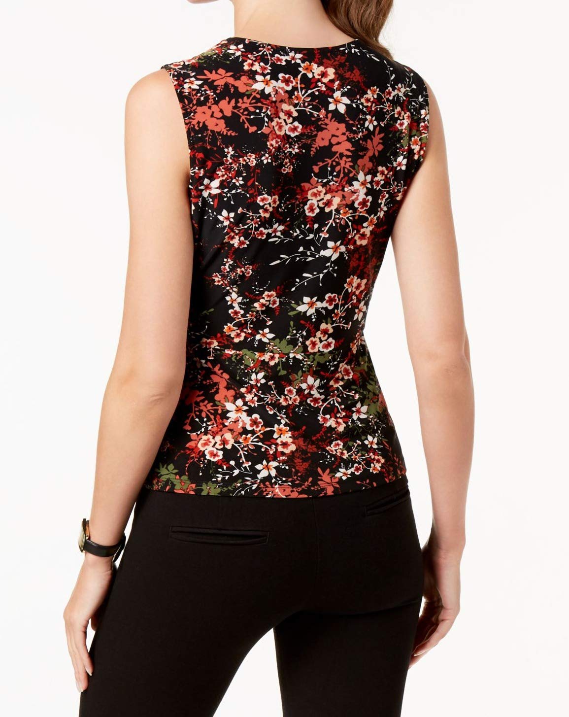 Nine West Top da Donna con Maniche ad Aletta, Asimmetrico