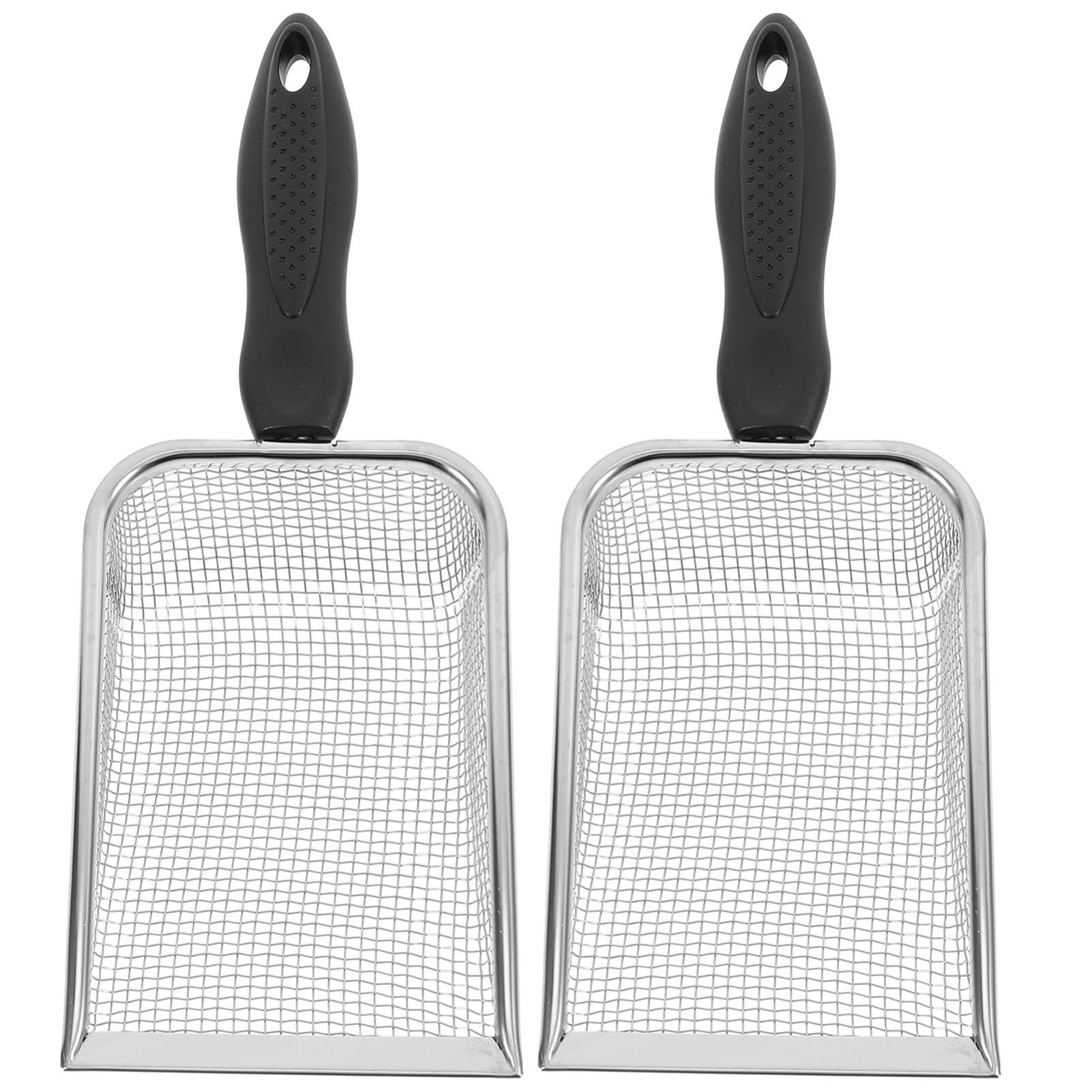 ibasenice 2Pcs Handheld Mesh Beach Shovel Sand Shovel for Shell Collecting Pet Litter and Backyard Fun for Outdoor Activities