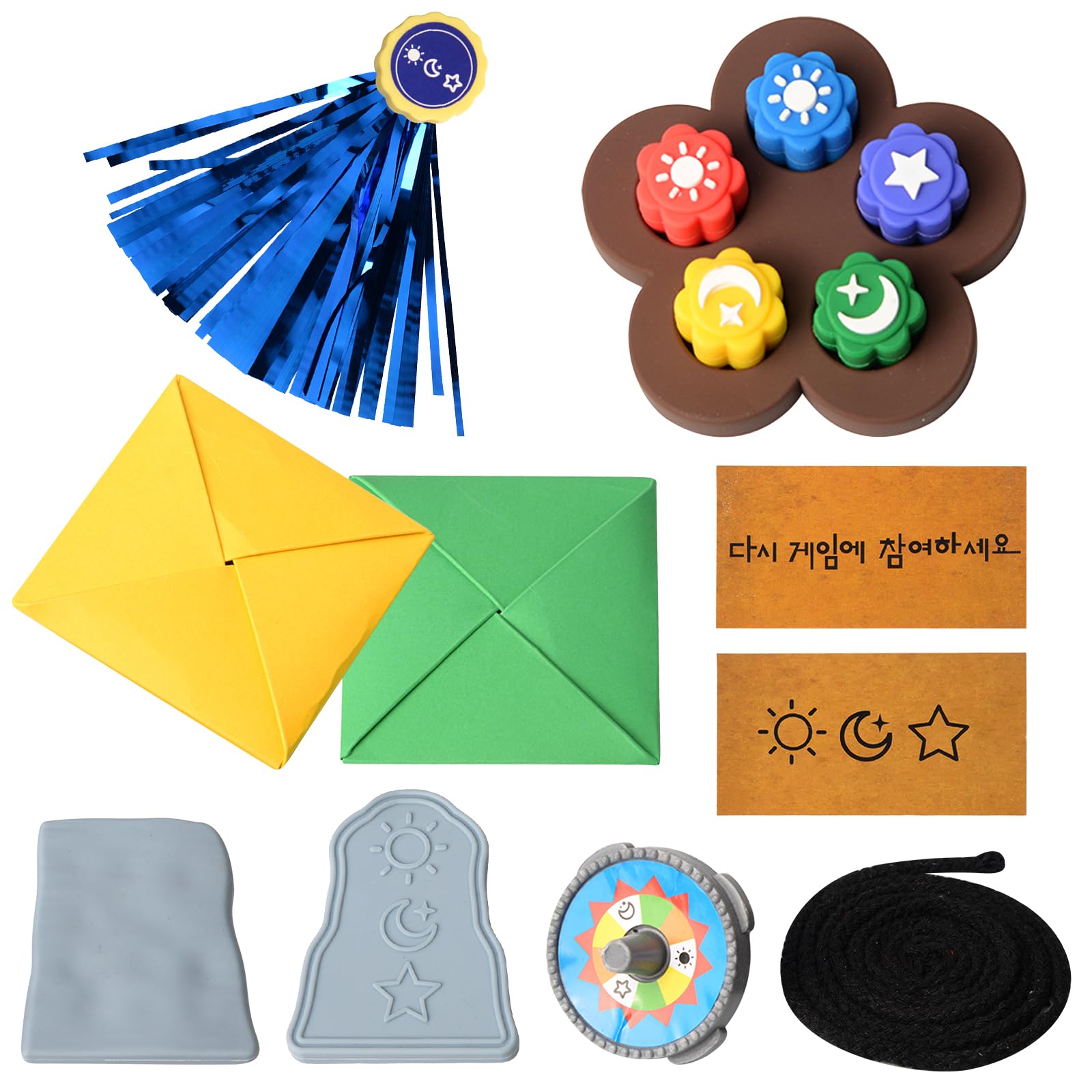 StyleBoon Gonggi Korean Game, Gonggi Traditional Play Game, Korean Folk Set Gong-gi, Biseokchigi, Paeng-y, Jebi chagi, DDAKJI Set, Family Travel Time