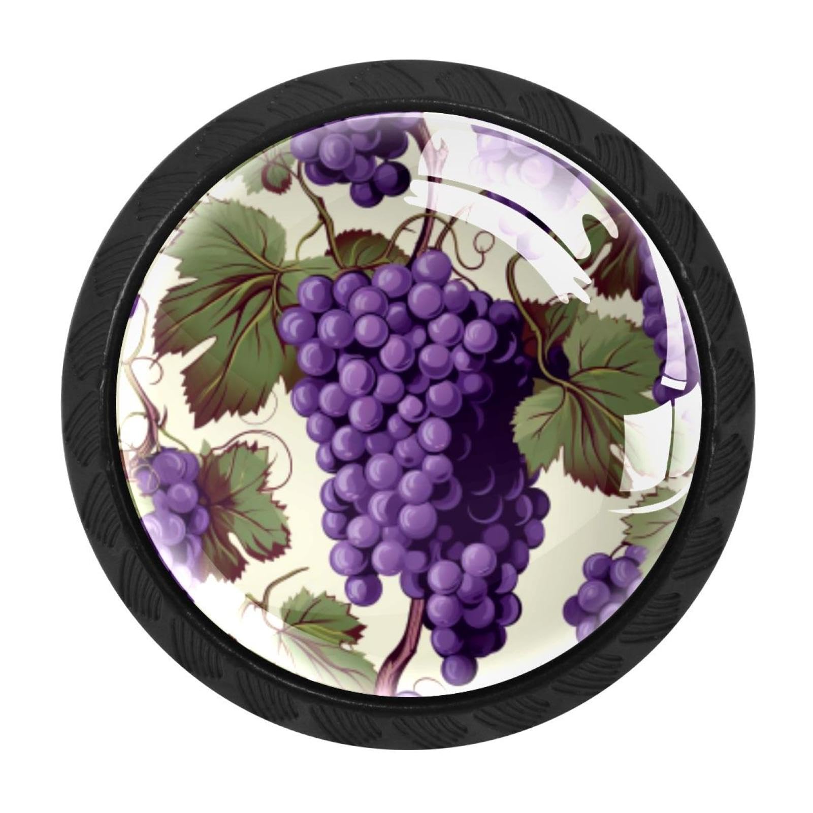 CHENZZZZ Grape Cabinet Knobs 4 Pieces Drawer Kitchen Cabinets Dresser Cupboard Wardrobe Unique Pulls Handles