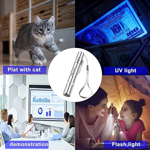 Miniatura 6 de Juguete de puntero láser para gatos, juguete láser recargable para gatos, juguetes para gatos de interior, luz láser, juguetes interactivos de