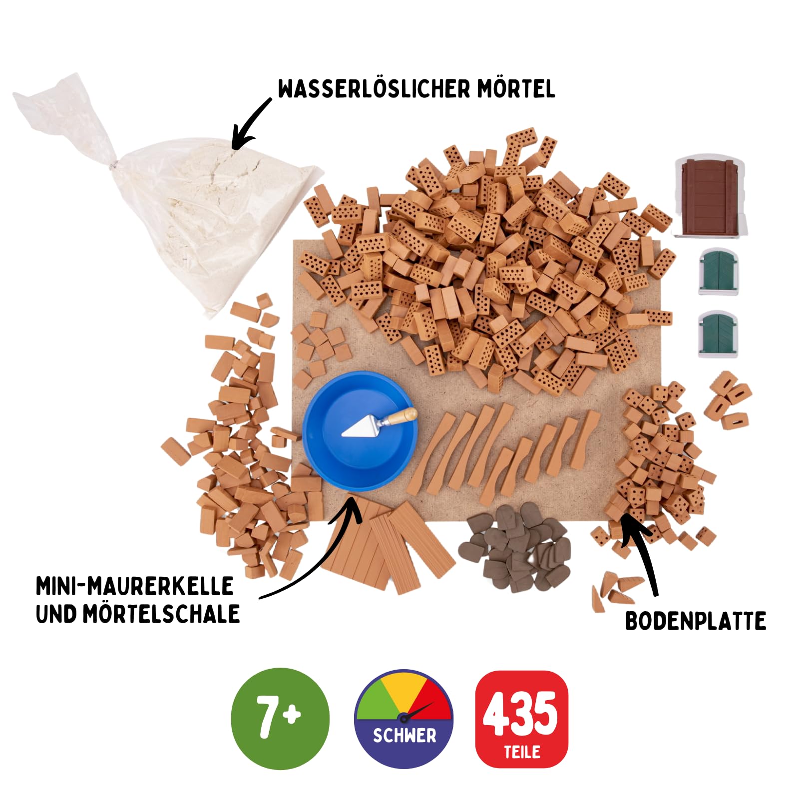 teifoc Ritterburg, Steinbaukasten 3200, Mini Ziegel, 400+ Teile | Burg Spielzeug, Mini Ziegelsteine, mittelalterlicher DIY Bastelspaß für Mädchen und Jungen ab 7 8 9 Jahren, Modellbau