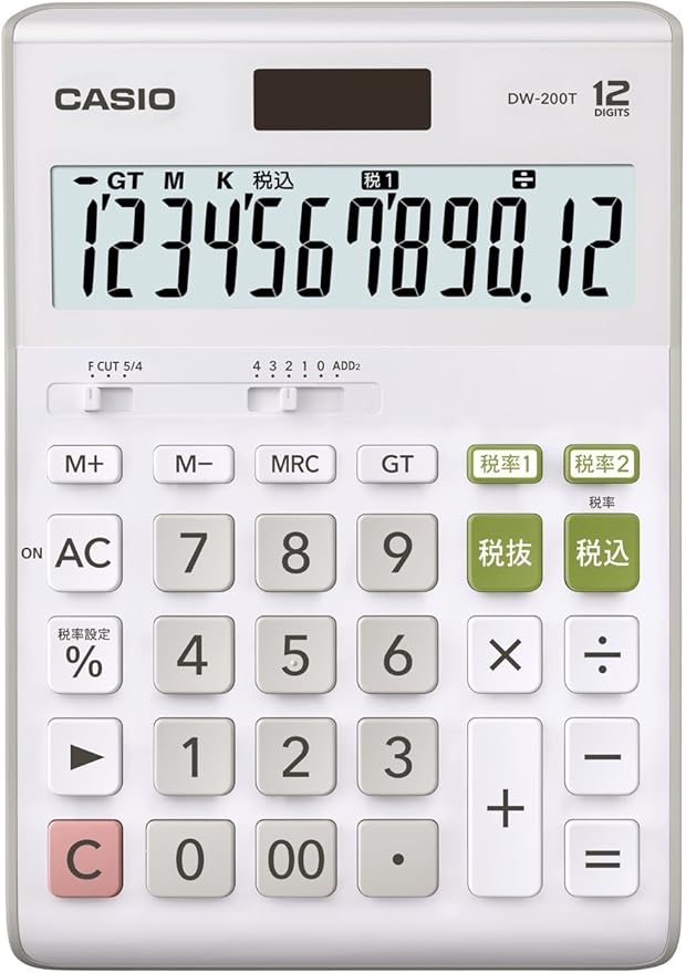 Casio Standard calculator W tax rate setting and tax calculation desk