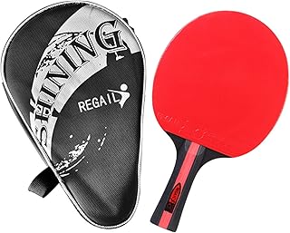 raquete de tênis de mesa,mewmewcat Raquete de tênis de mesa de raquete de pingue-pongue com bolsa de transporte para iniciantes meninos meninas