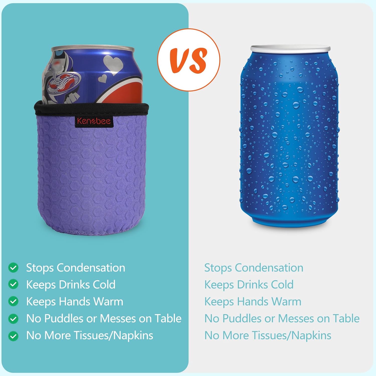 4 Pack 7.5 oz Standard Can Cooler Sleeves