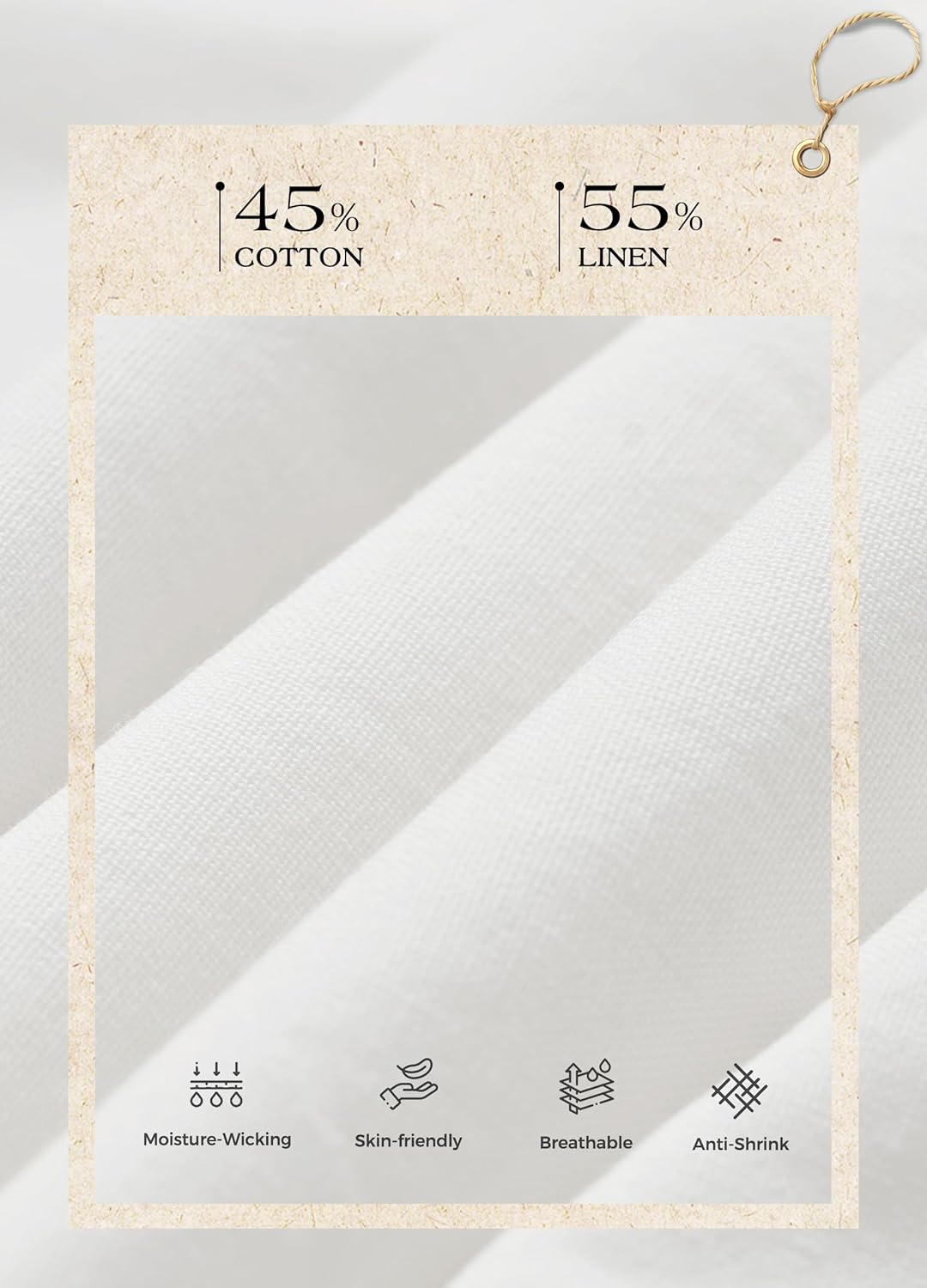 Women’s Linen Pants Joggers Lightweight Cotton Lounge Travel Beach Casual Linen Pants with Pockets 28" - Image 6