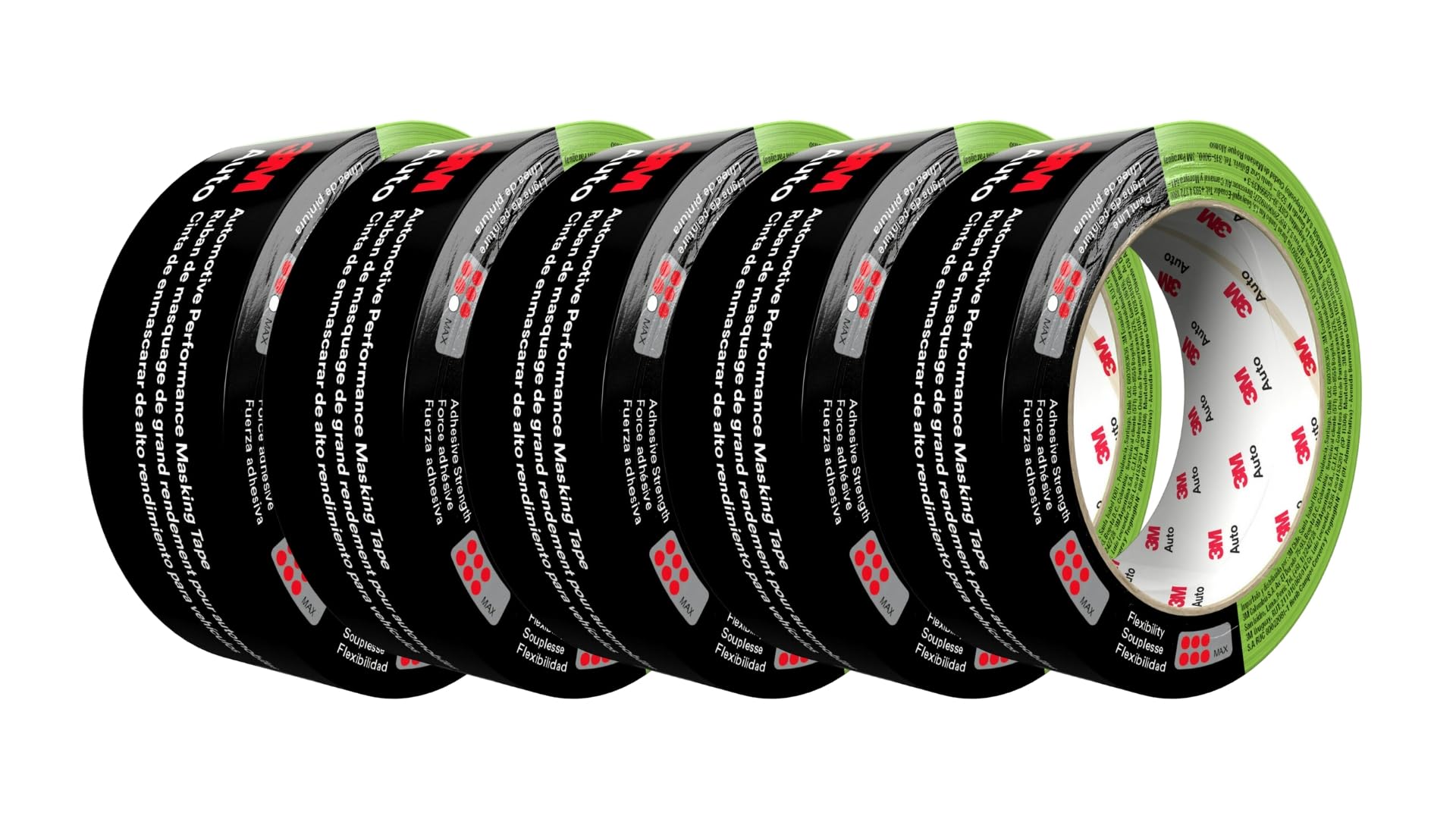3M 03433 36 mm x 32 m Automotive Performance Masking Tape, 5 Pack