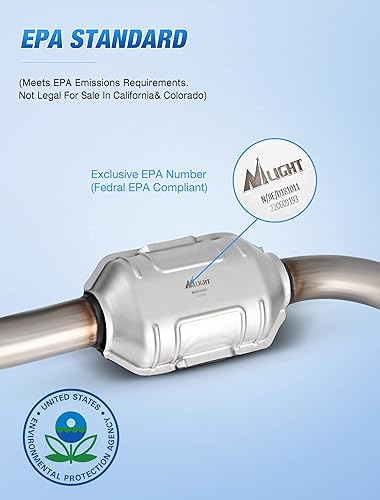 Vista 245 de Nilight Catalizador para Hyundai Accent 2012-2017/Hyundai Veloster 2012-2017/Kia Rio 2012-2014/Kia Soul 2012 2013 2014 2015 2016 (estándar EPA)