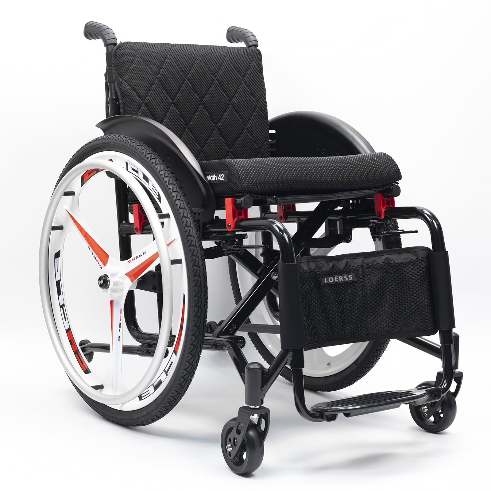 Ultra Leichtes Sport -rollstuhl Für Erwachsene, Faltbare Outdoor- Und Indoor -schaltradstuhl, Tragbarer Aluminiumlegiertransport -rollstuhl Mit Handbremse, Tragfähigkeit Von 220 Lb/100 Kg(40cm/15.7in,