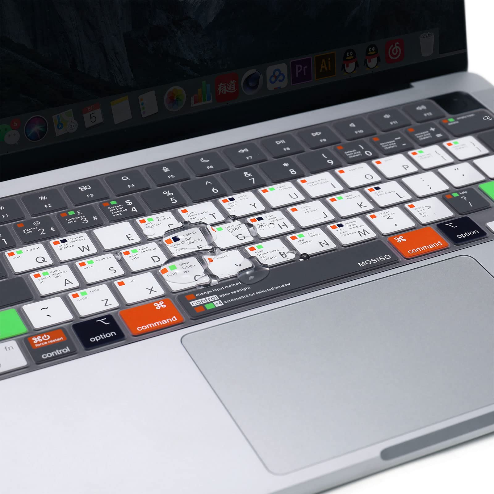 Editors Keys - Cover Per Tastiera Xcode Per MacBook Pro (14/16) E Air 13 (2022+) Protezione Da Polvere E Liquidi