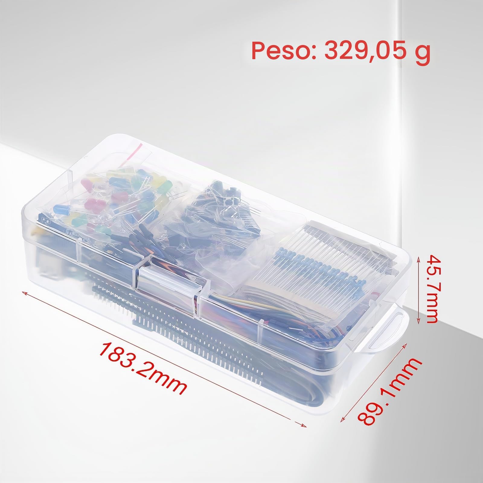 Kit Breadboard a 830 fori, Starter Kit per componenti elettronici, Breadboard, LED Summer Resistenza, compatibile con Arduino/Raspberry