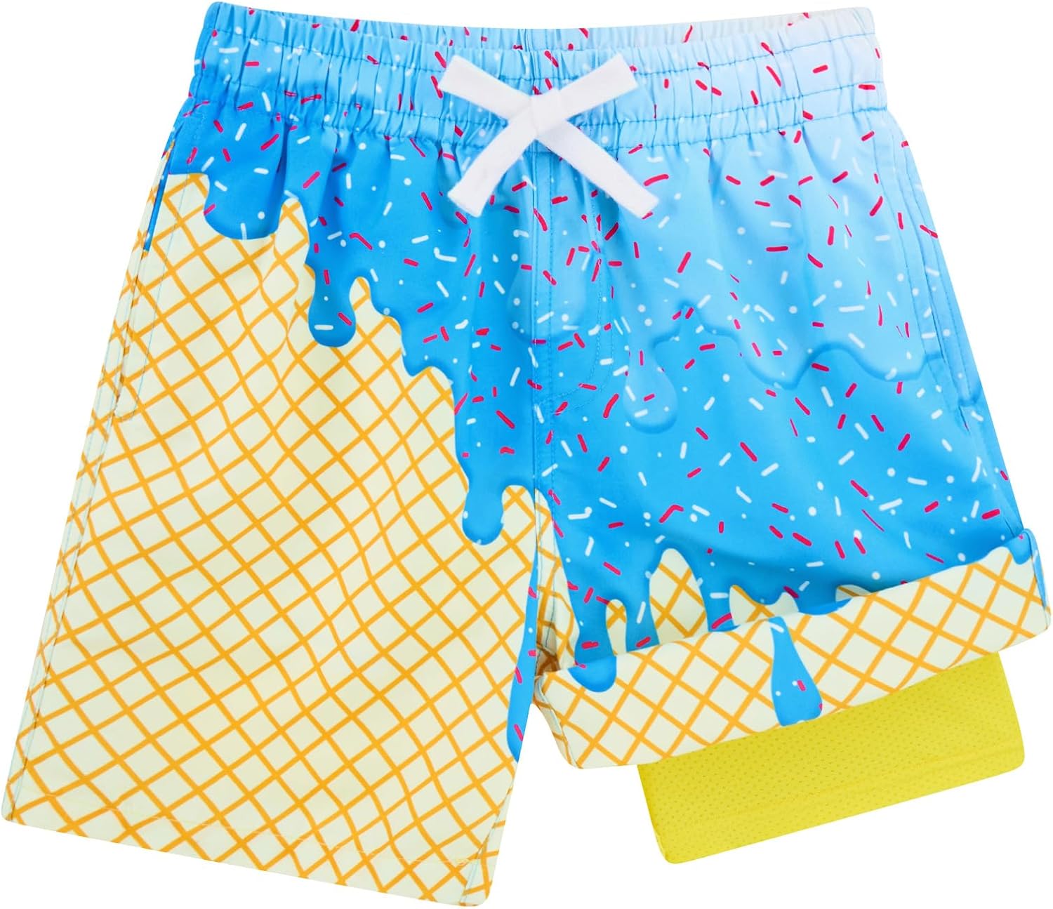 westwolf Boys Swim Trunks with Compression Liner Casual Bathing Suit for Kids Swim Shorts 6-18 Years