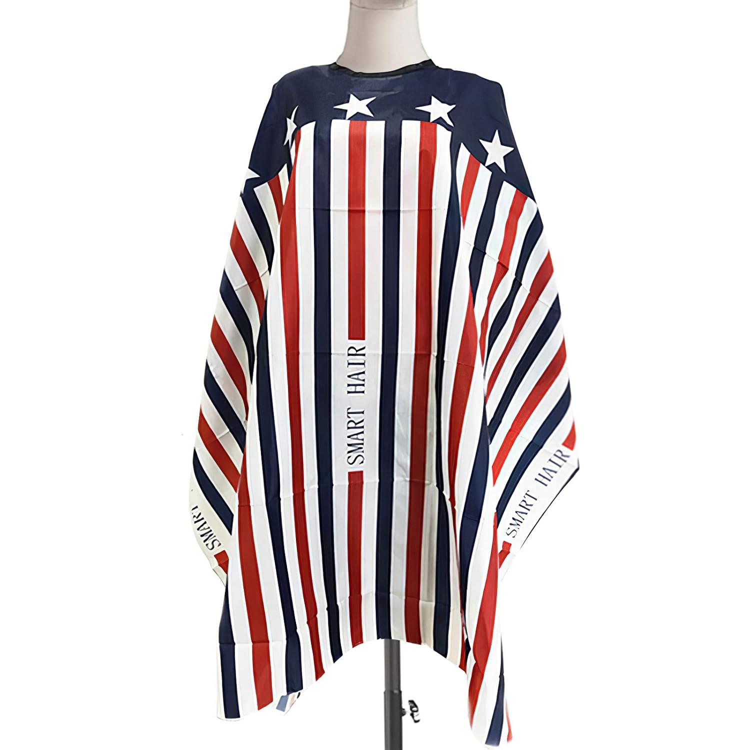 GreenLife 63" x 55" Waterproof Hairdressing Gown Cutting Cape Salon Cape Hairdressing Cape Haircutting Apron Haircutting Capes Hair Cutting Dyeing Styling Cloth for Barber Use (1 PC Stars and Stripes）
