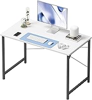 Vista 64 de CubiCubi Escritorio para computadora, escritorio pequeño de oficina en casa de 40 pulgadas, mesa de PC de estilo moderno y simple para el hogar