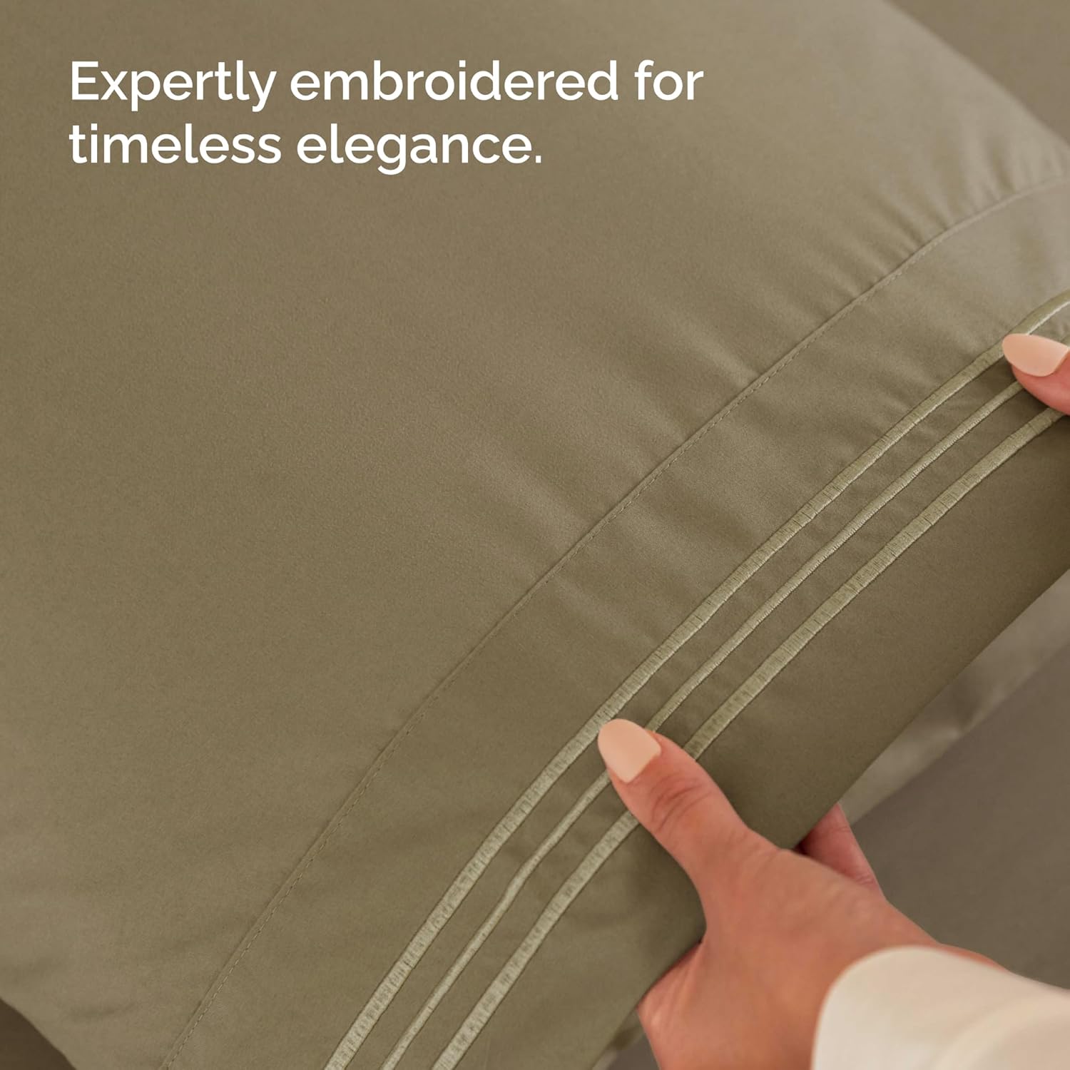 4 Piece Twin Khaki Bed Sheet Set + White Adjustable Bedskirt w 15" Drop Bundle - Hotel Luxury Quality Sheets w/ 16 inch Deep Pockets - Easy-Fit - Breathable, Cooling, Soft & Wrinkle Free - Oeko-Tex