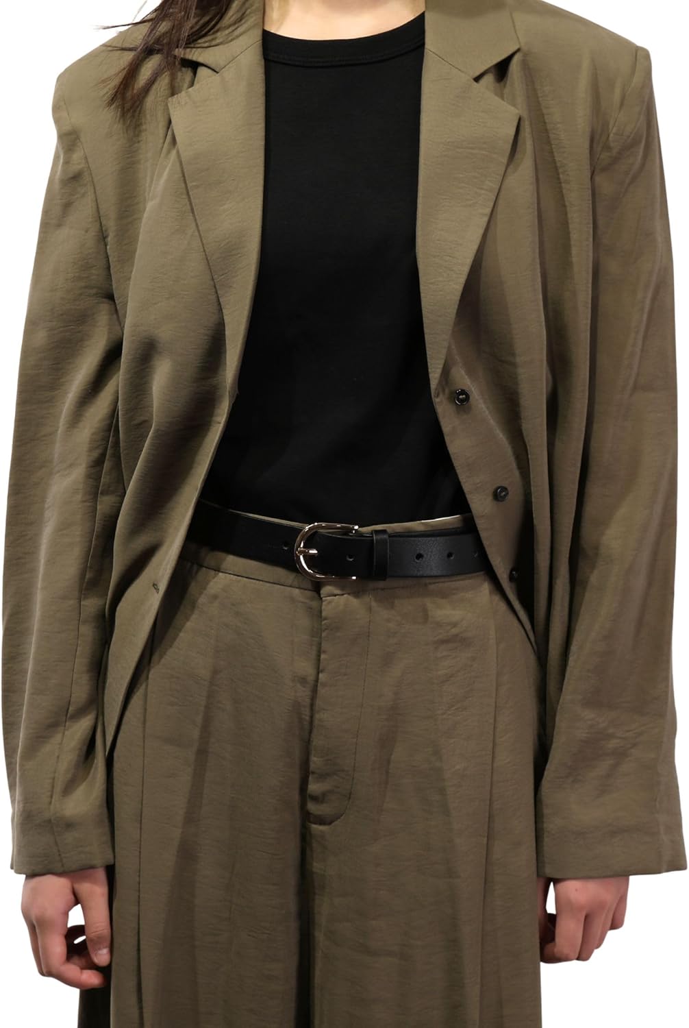 FASHIONGEN - Women's belt in vegetable-tanned bull leather, 3 cm wide, RIVOLI - Image 2