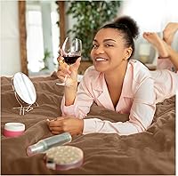 Vista 8 de Sacred Weapon - Manta impermeable para cama – Mini manta Sherpa y forro polar – Manta impermeable para sofá y protector de colchón, absorbente, Beige