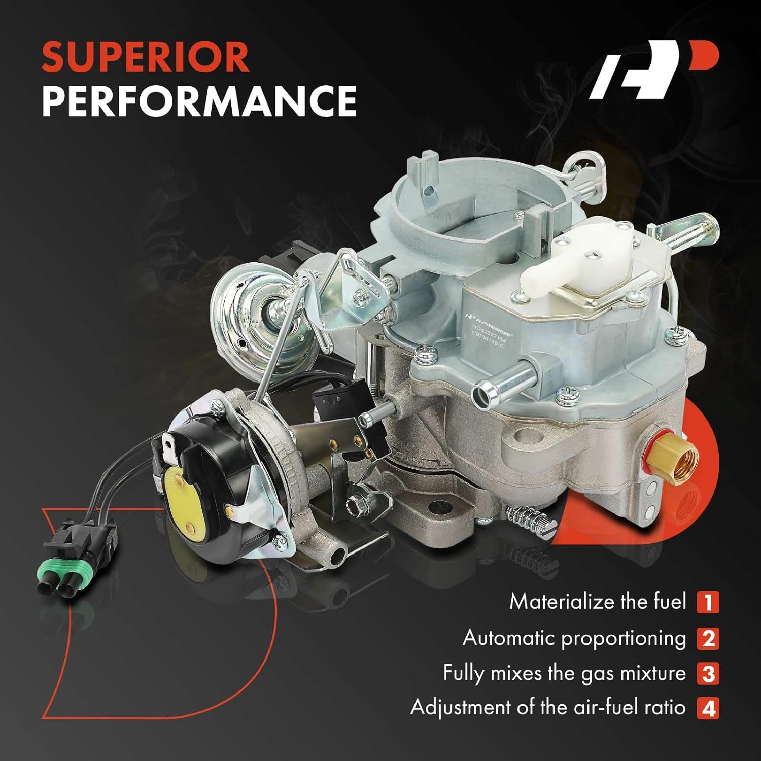 A-Premium 2 Barrel Carburetor Compatible with Jeep Wrangler, Cherokee, Wrangler Islander, Wrangler Laredo, Wrangler S 1988, Wrangler Sahara, Wrangler Sport & American Motors Concord, Eagle DL