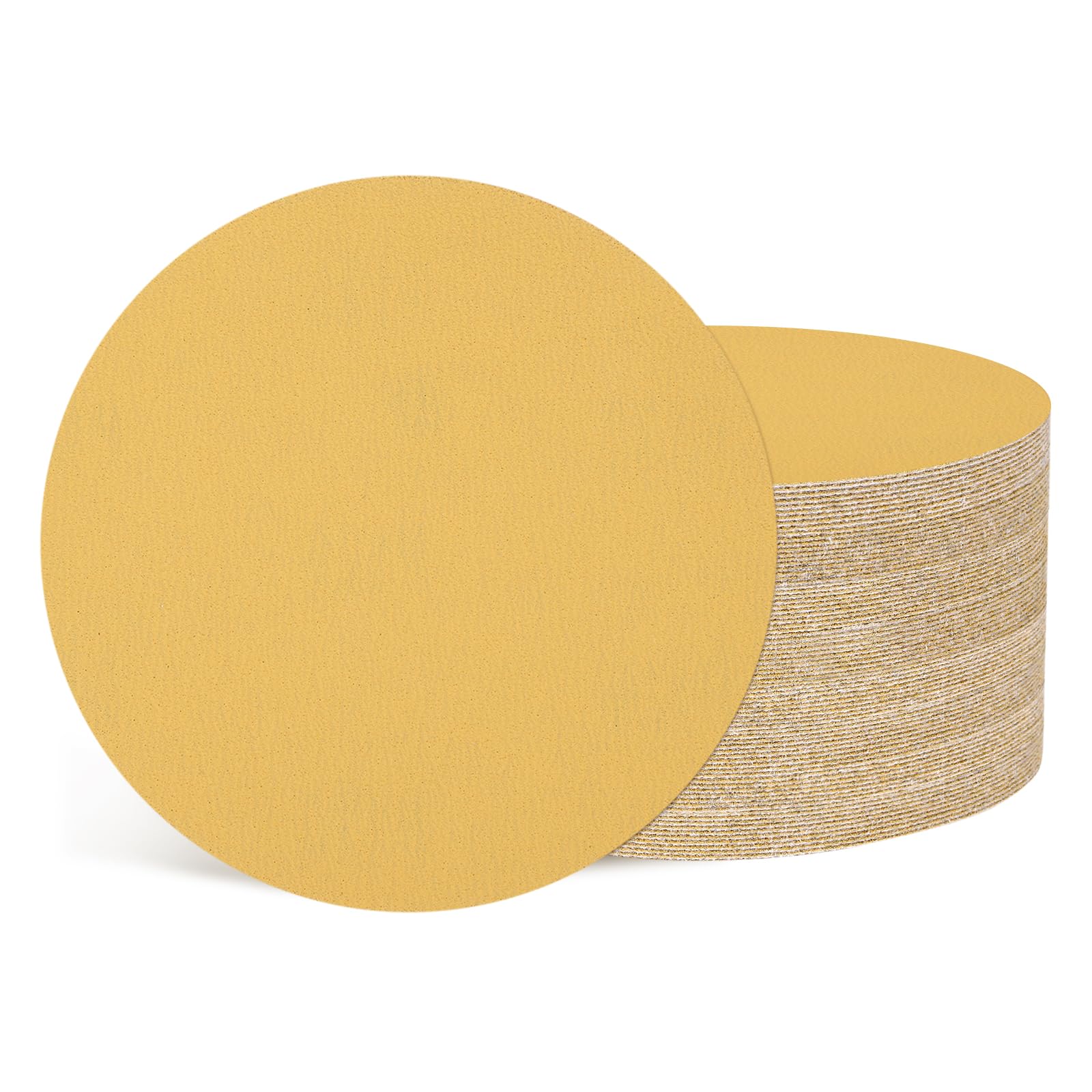Kozelo 50Pcs Sanding Discs 203 mm 120Grit Hook and Loop Sandpapers Yellow โ image 1