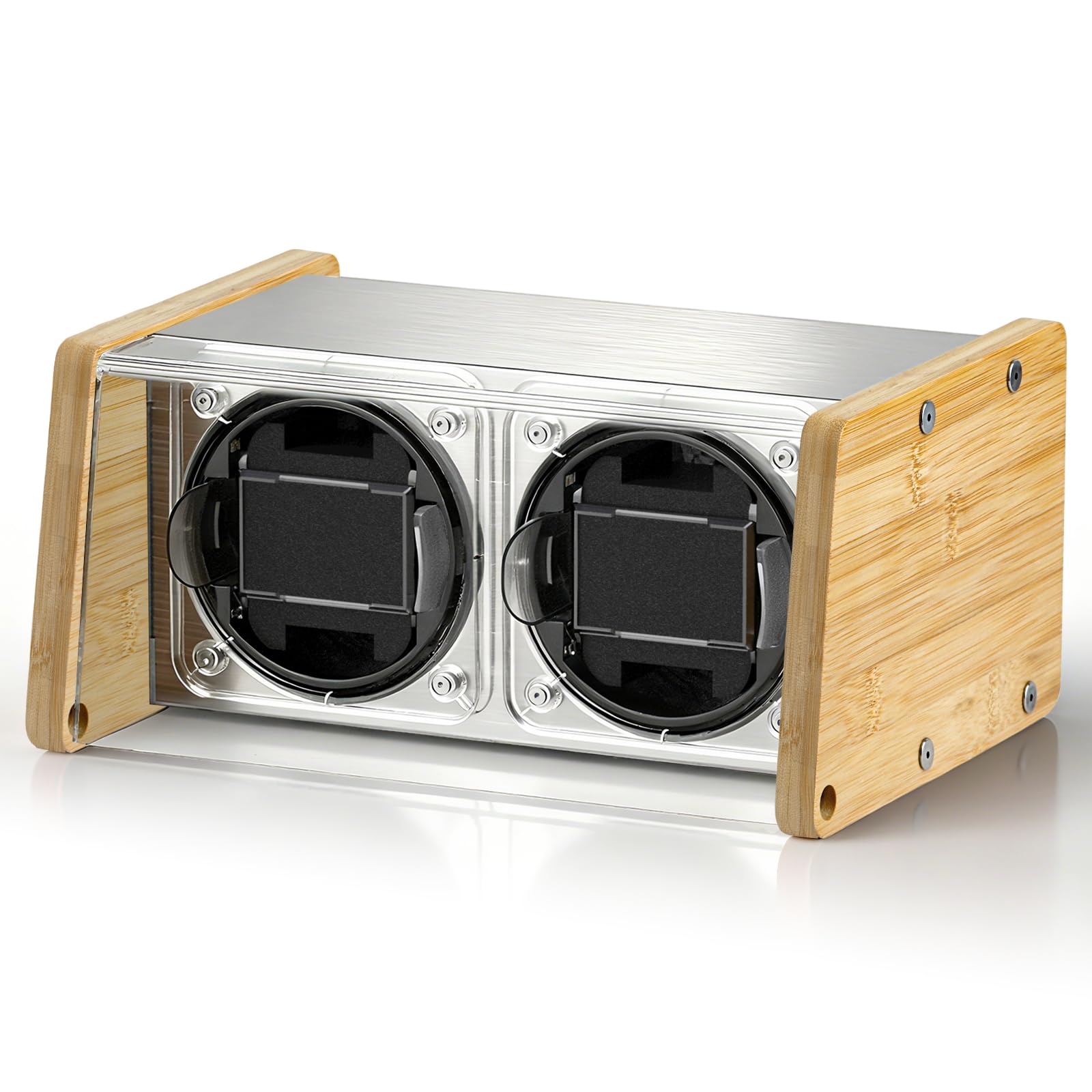 Watch Winder Smith Uhrenbeweger mit Mittelrotationsstoppfunktion – für 2 Uhren – geeignet für große Herren-Automatikuhren