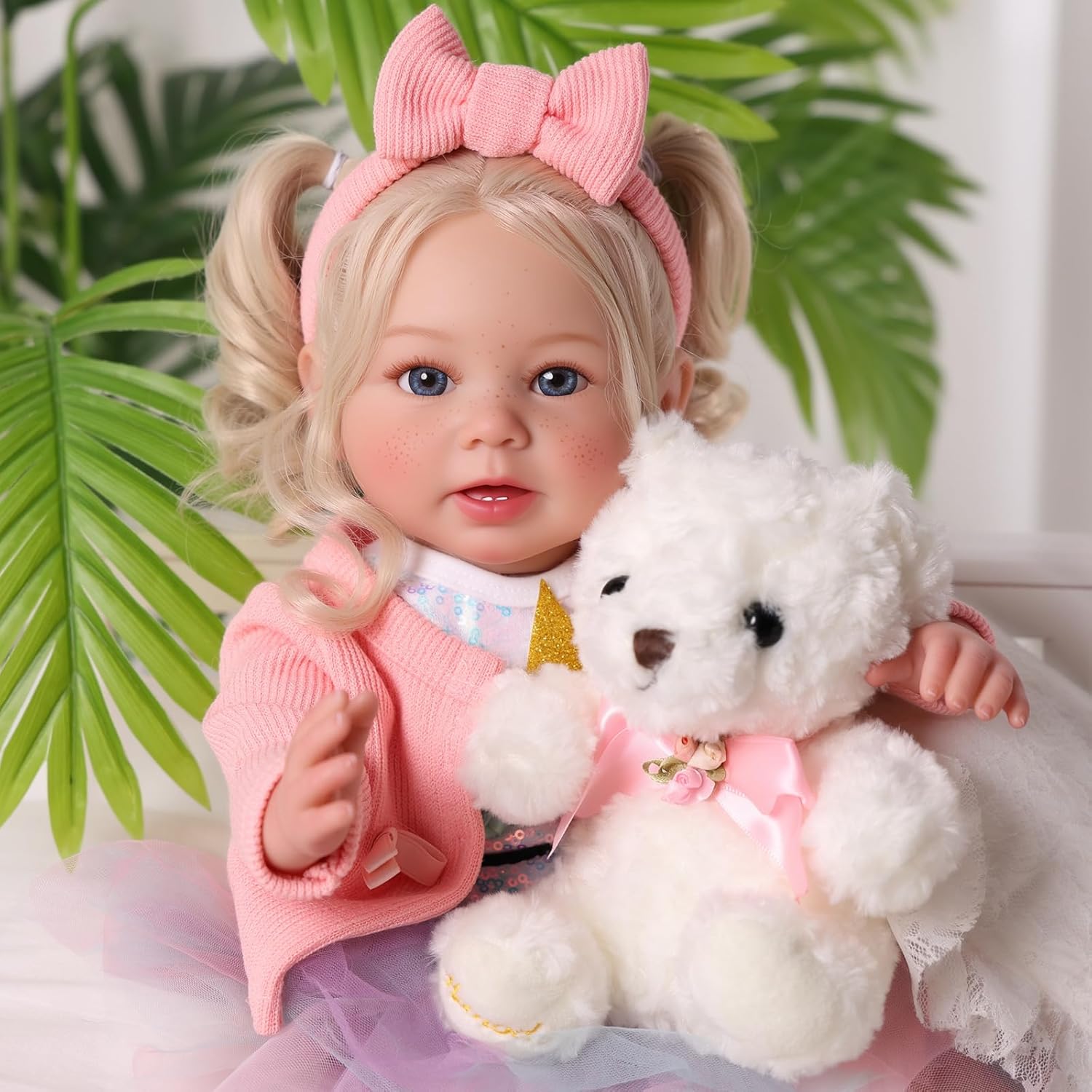 BABESIDE Lifelike Reborn Baby Doll - 20 Inch Princess Realistic Newborn Baby Doll with Blonde Hair, Handmade Real Life Doll, Includes Clothes, for Kids Ages 3+ - Image 3