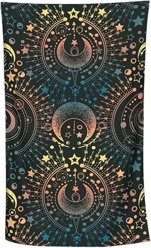 Miniatura 7 de VOOHDDY Toalla de playa mágica de astrología mágica con luna y estrella, grande, suave, absorbente, de secado rápido, toallas de baño de gran tamaño