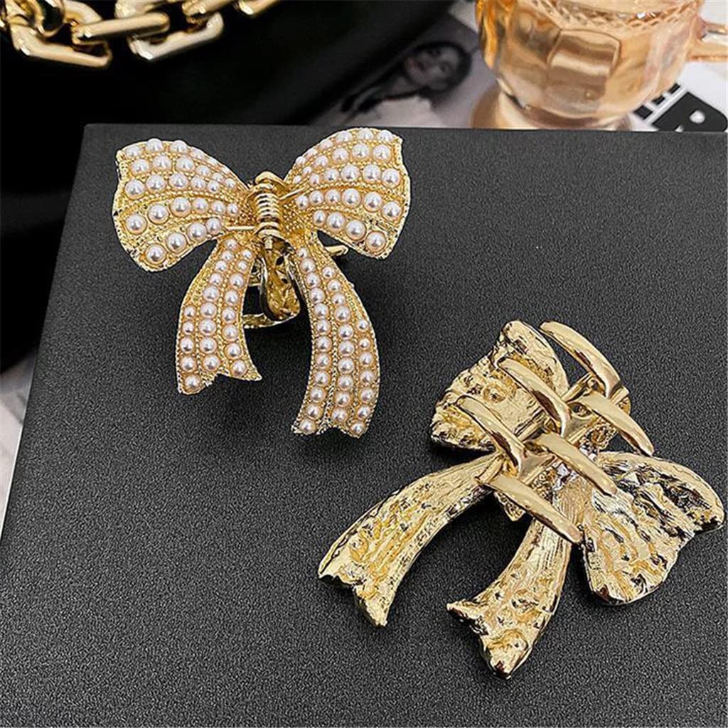 Forcine, fermagli, fermagli for capelli, fermagli for artigli, accessori for capelli con nodo imitazione perla fermaglio for capelli elegante clip for tutto il fiammifero femminile capelli lunghi cape