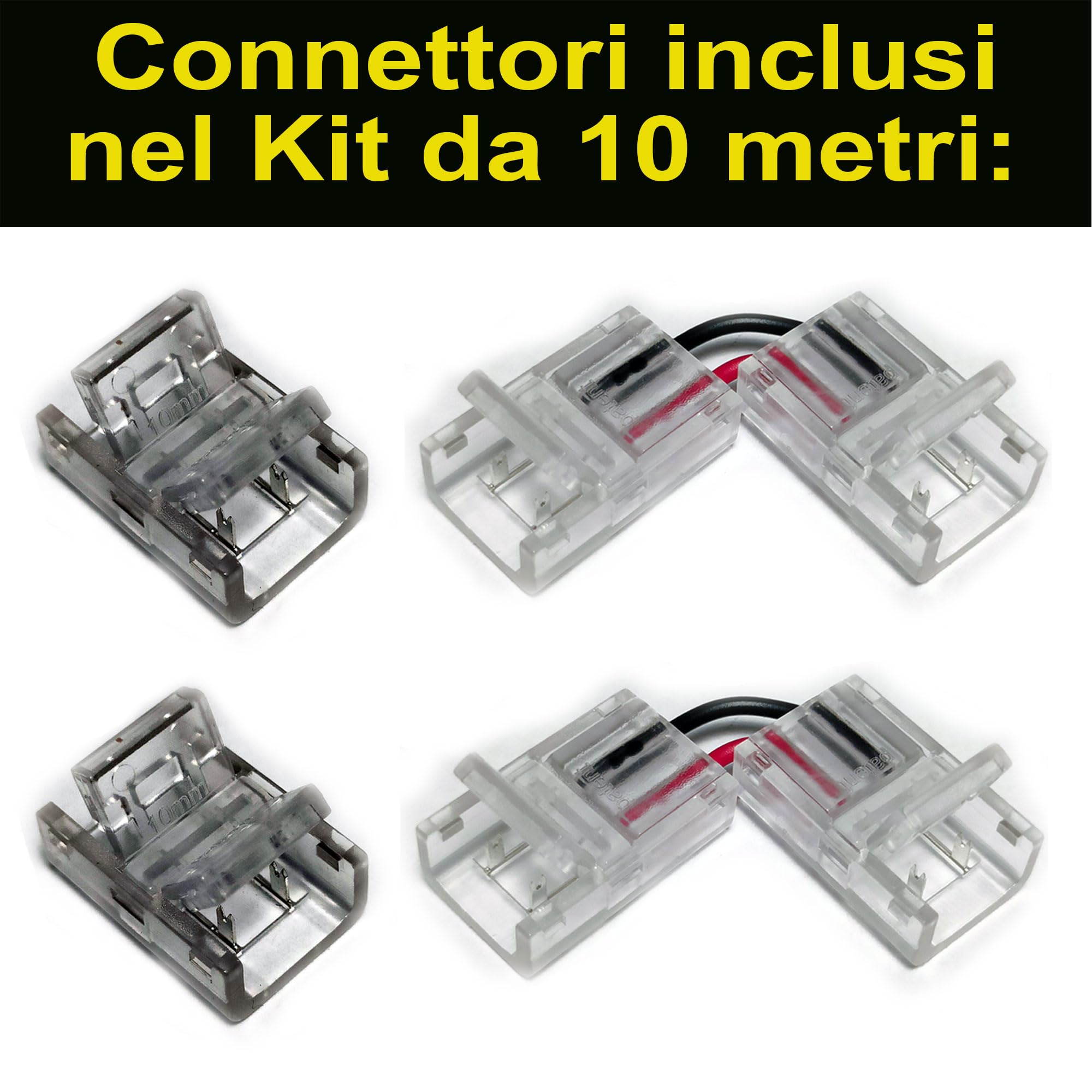 Striscia Led da 5 Metri + 1 Trasformatore Slim da 150w + 1 Controller Wifi Altissima Luminosità 24V Luce Bianco Naturale 4500k smd2835 ip20 Strip